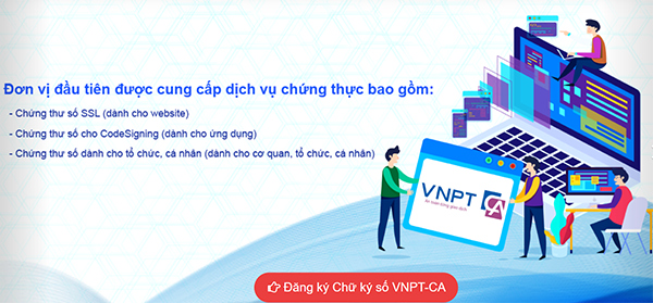 trang chủ VNPT CA